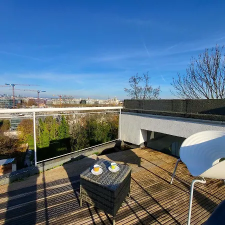 360 : Superbe Maison, Rooftop, Vue Tour Eiffel, T2 Apartment