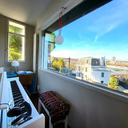 360 : Superbe Maison, Rooftop, Vue Tour Eiffel, T2 Apartment