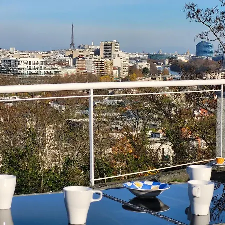 Apartment 360 : Superbe Maison, Rooftop, Vue Tour Eiffel, T2 Meudon